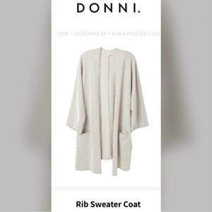 Anthropologie Donni Relaxed Open-Front Cardigan pockets one size